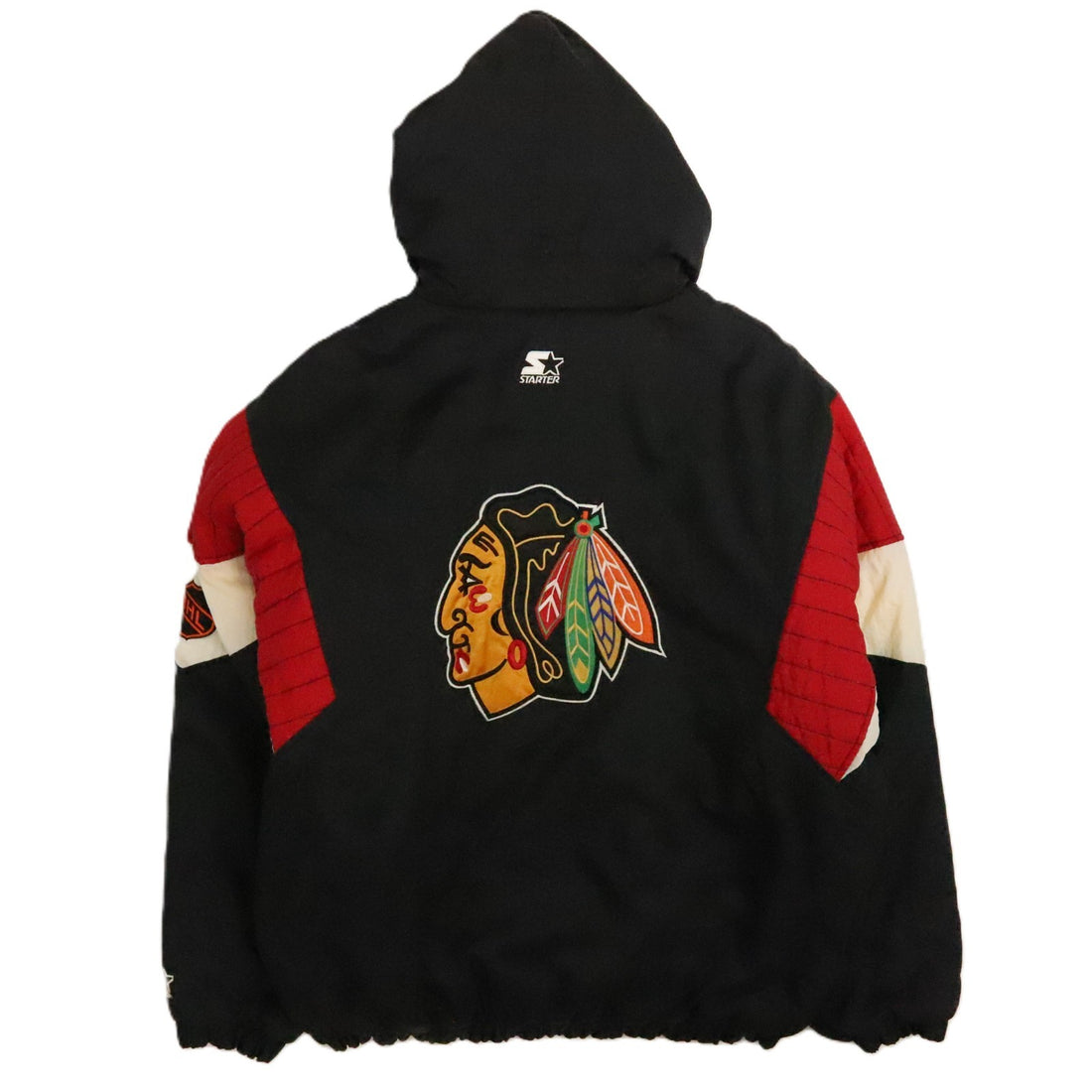 Vintage Chicago Blackhawks Starter Puffer Jacket Size Large NHL