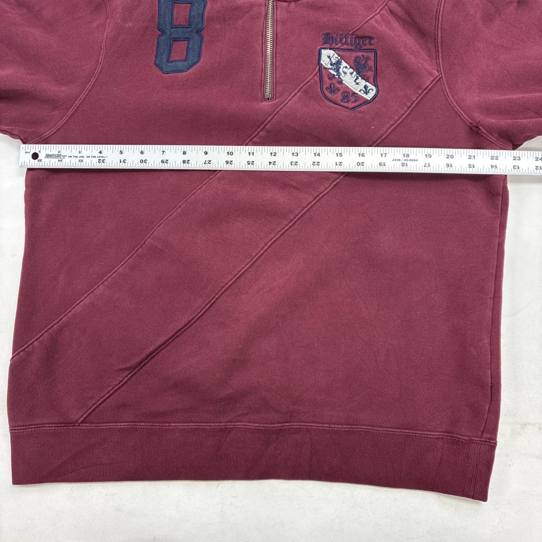 Tommy Hilfiger 1/4 Zip Pullover Sweater Size Small Red