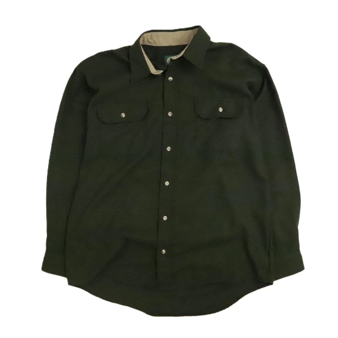 Vintage Cabela's Button Up Long Sleeve Shirt Size Large Green