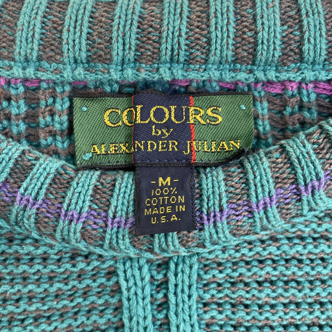 Vintage Alexander Julian Colours Crewneck Sweater Size Medium
