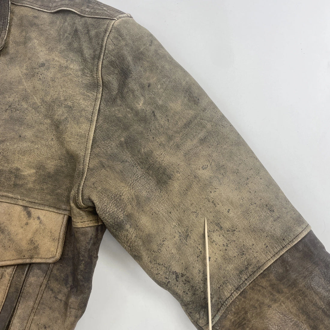 Vintage Leather Bomber Jacket Size XL Brown