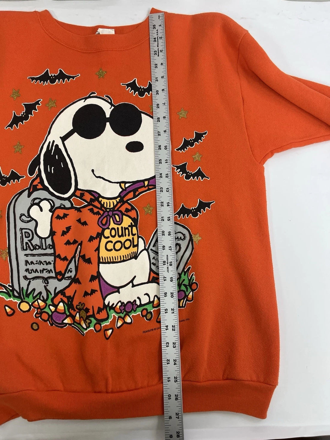 Vintage Halloween Joe Cool Peanuts Crewneck Sweatshirt Size Large 90s