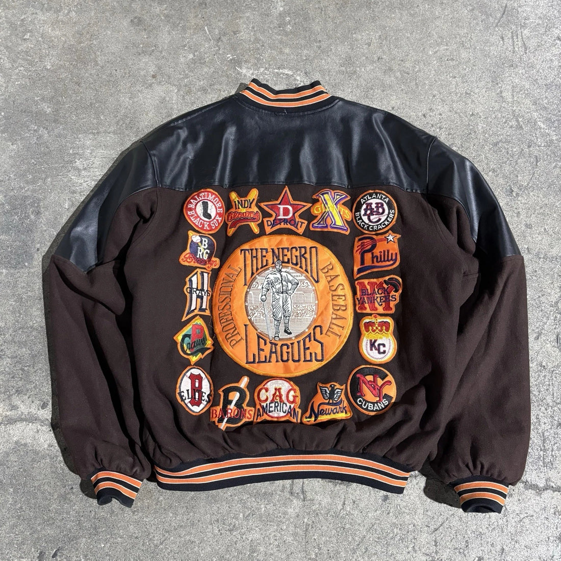 Negro Leagues Baseball Varsity Jacket Size XL Embroidery Patches NLBM