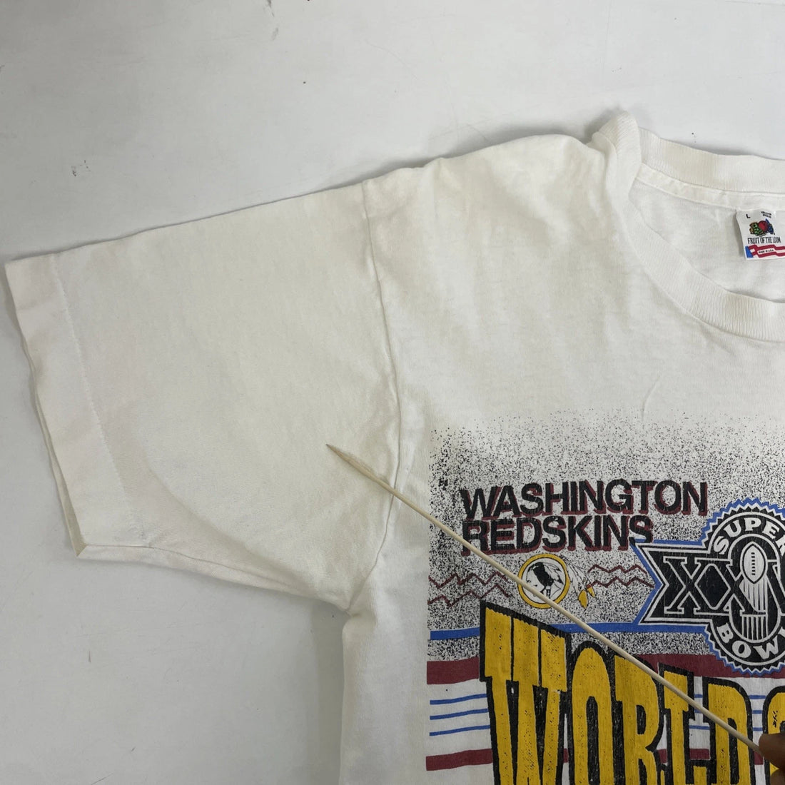 Vintage Washington Redskins Super Bowl XXVI Champs T-Shirt Size Large NFL