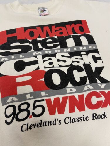 Vintage Howard Stern Classic Rock 98.5 Radio Sweatshirt Size Large Promo