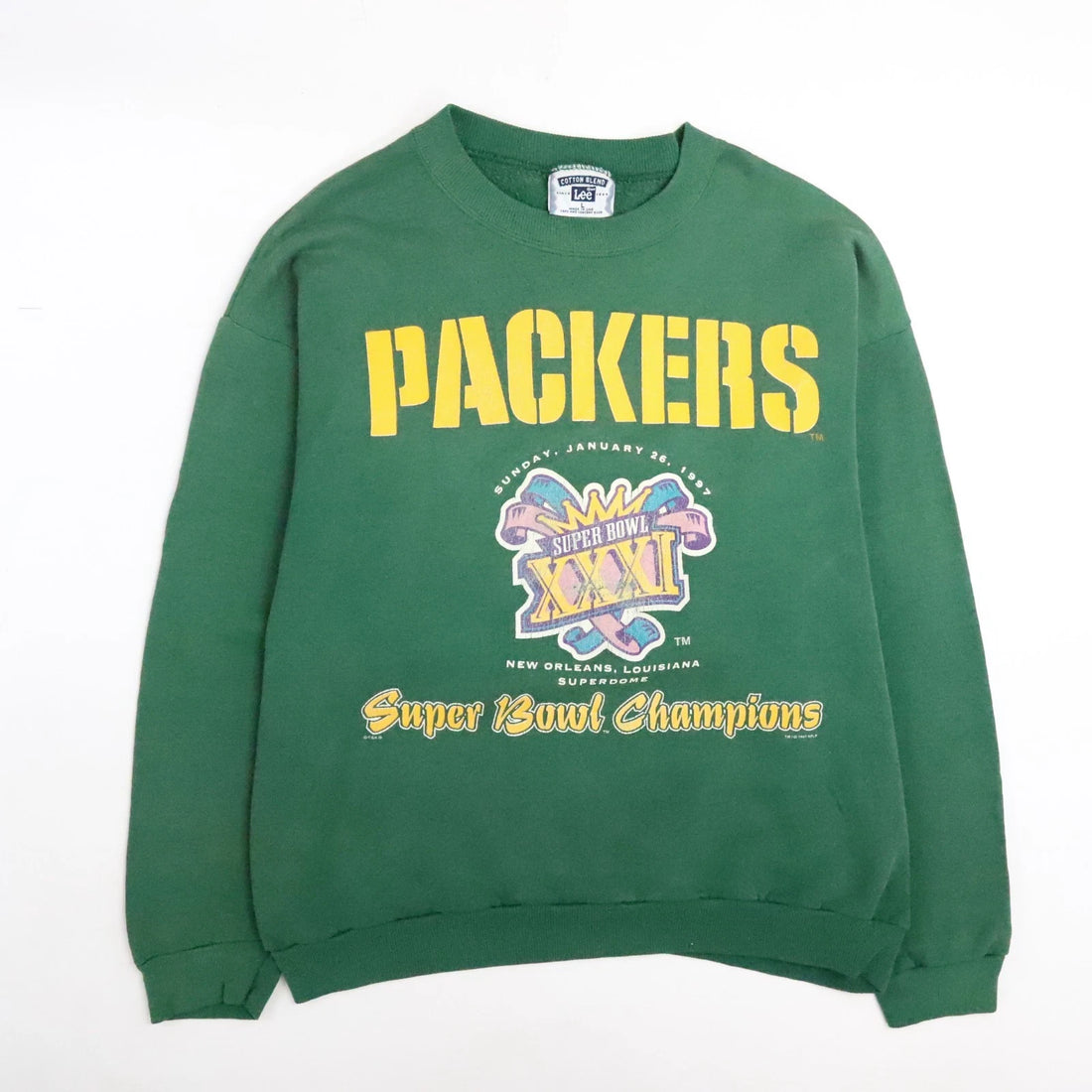 Vintage Green Bay Packers Super Bowl XXXI Champions Sweatshirt Large 90s NFL