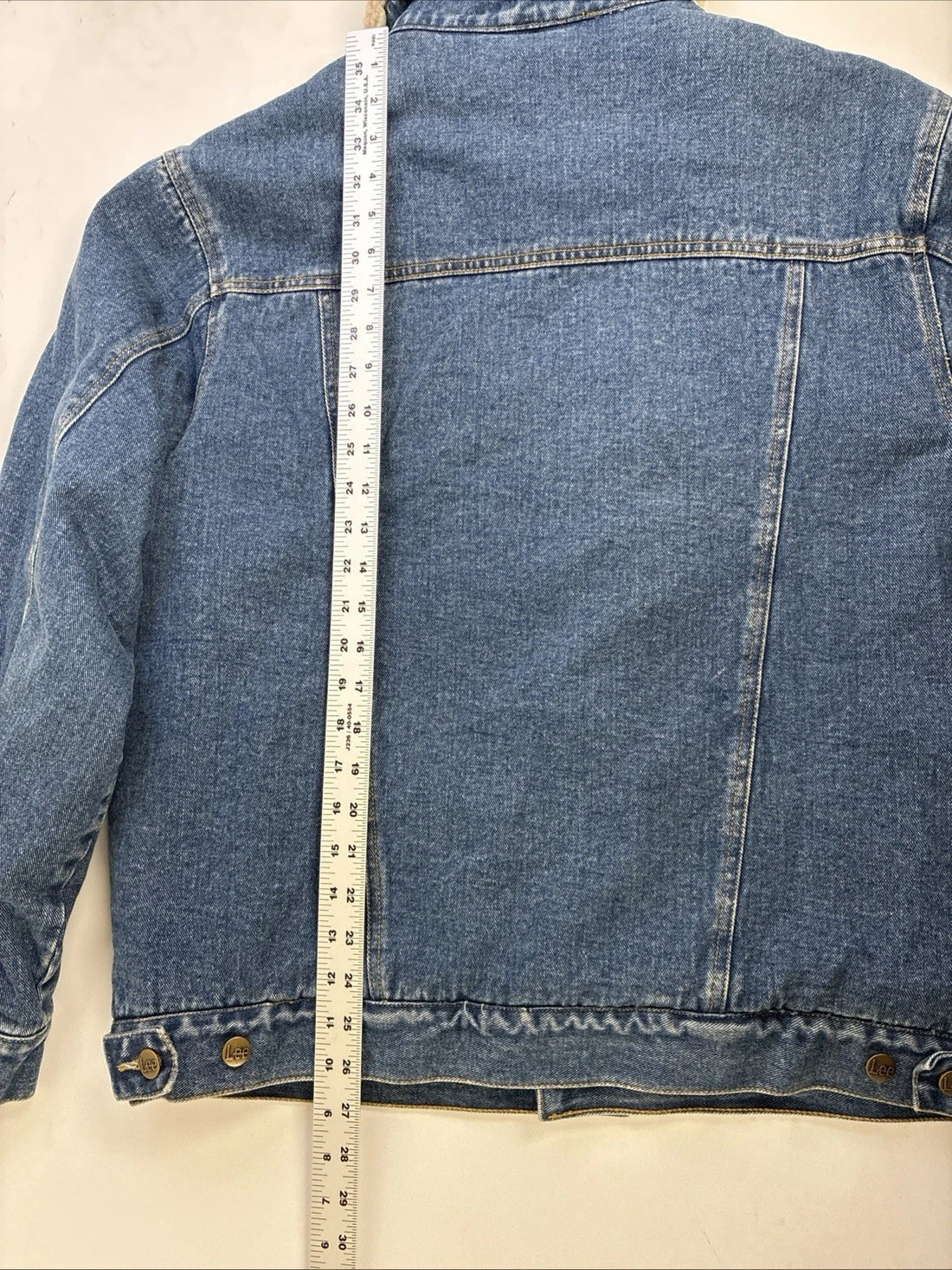 Lee Denim Trucker Jacket Size Medium Sherpa Lined