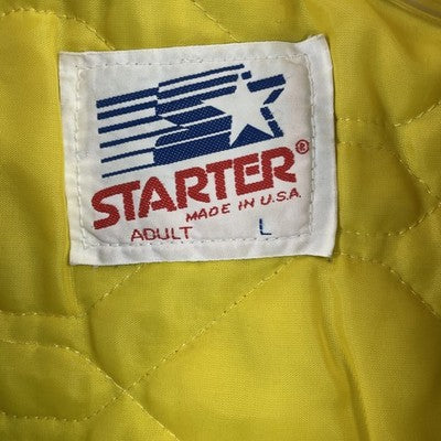 Vintage Pittsburgh Panthers Starter Satin Bomber Jacket Size Large 80s 90s NCAA
