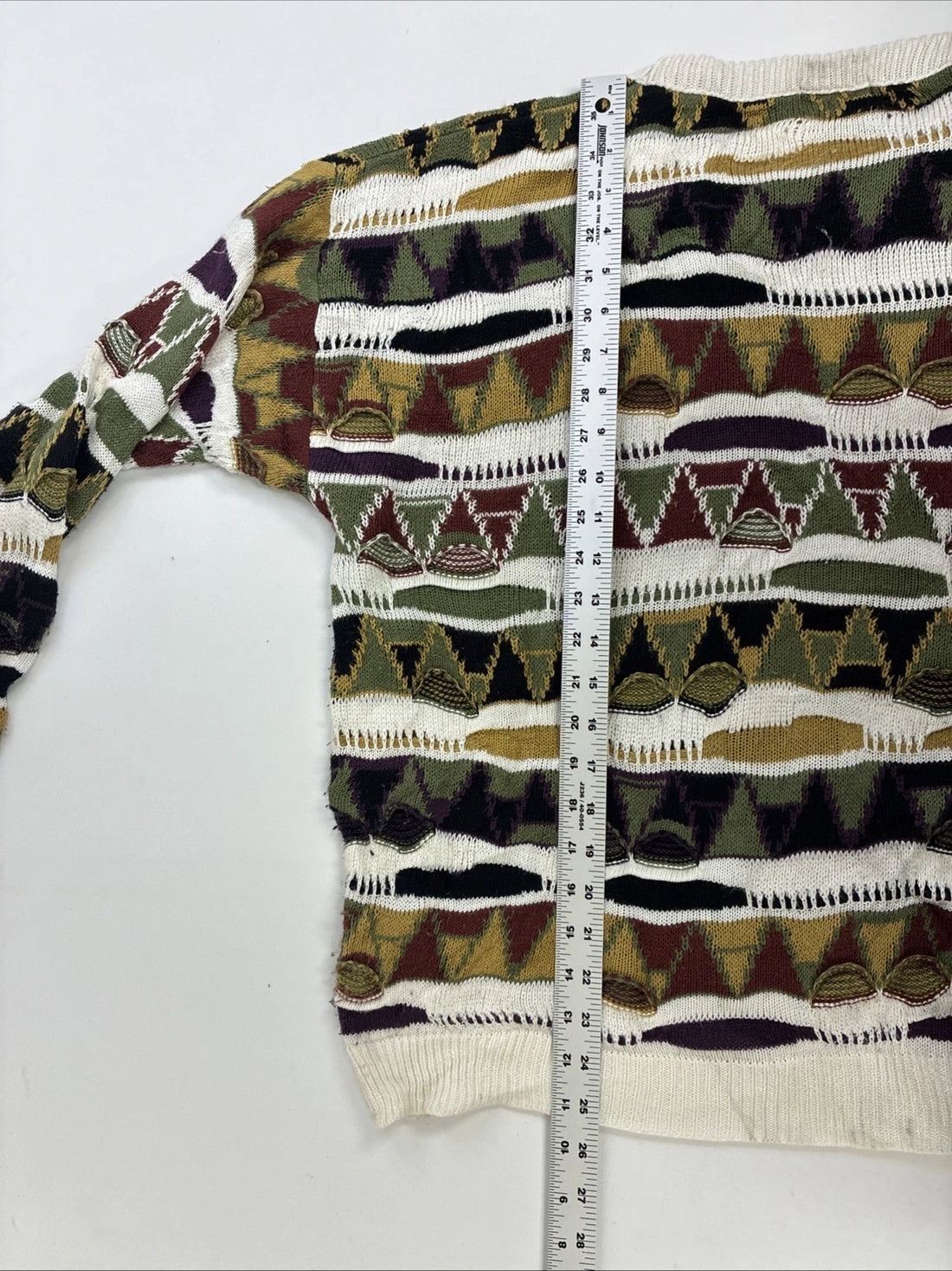Vintage Protege 3D Knit Crewneck Sweater Size Large