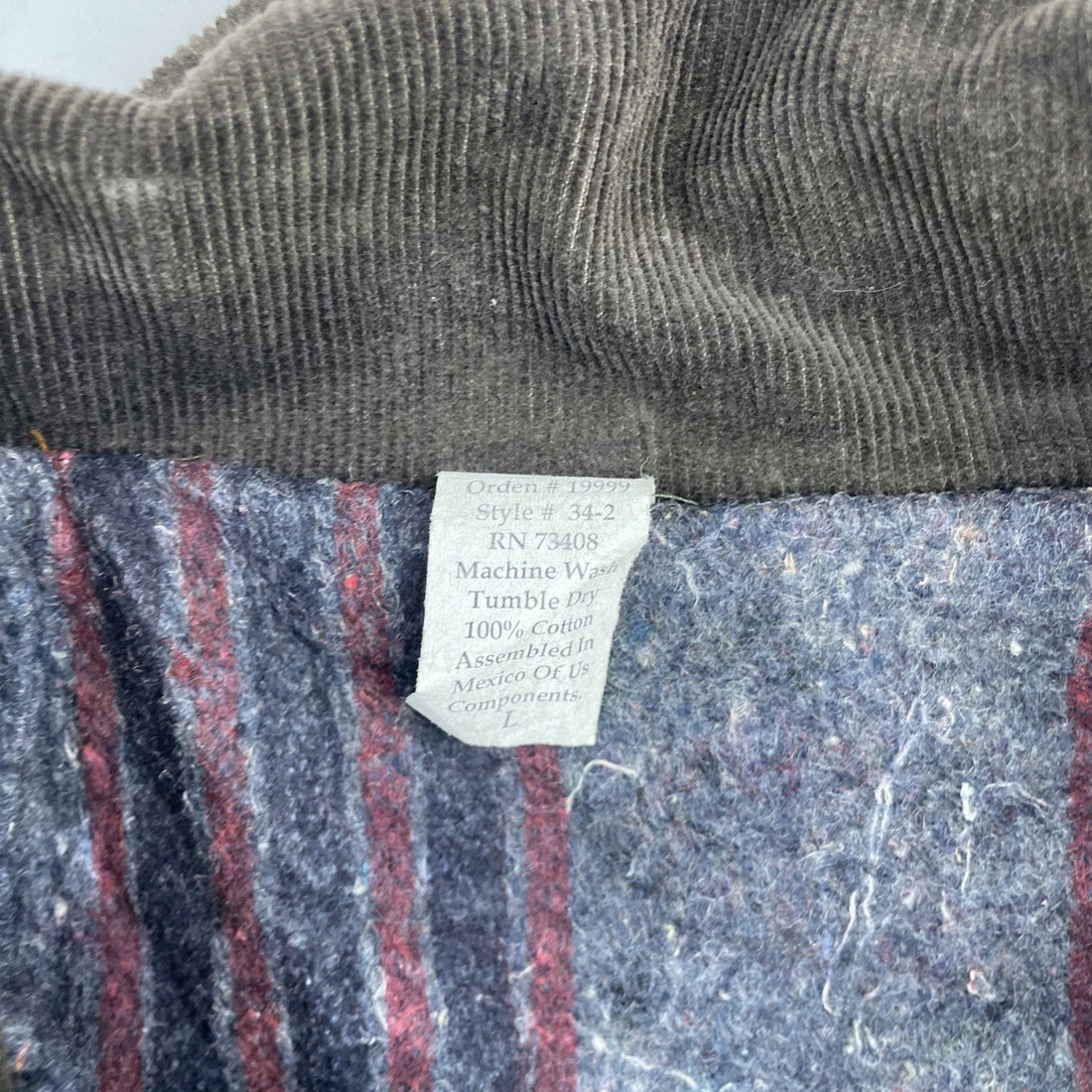 Vintage Home Depot Canvas Chore Work Jacket Size Large Blanket Lined