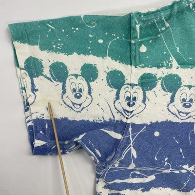 Vintage Mickey Mouse Disney T-Shirt One Size All Over Print 90s