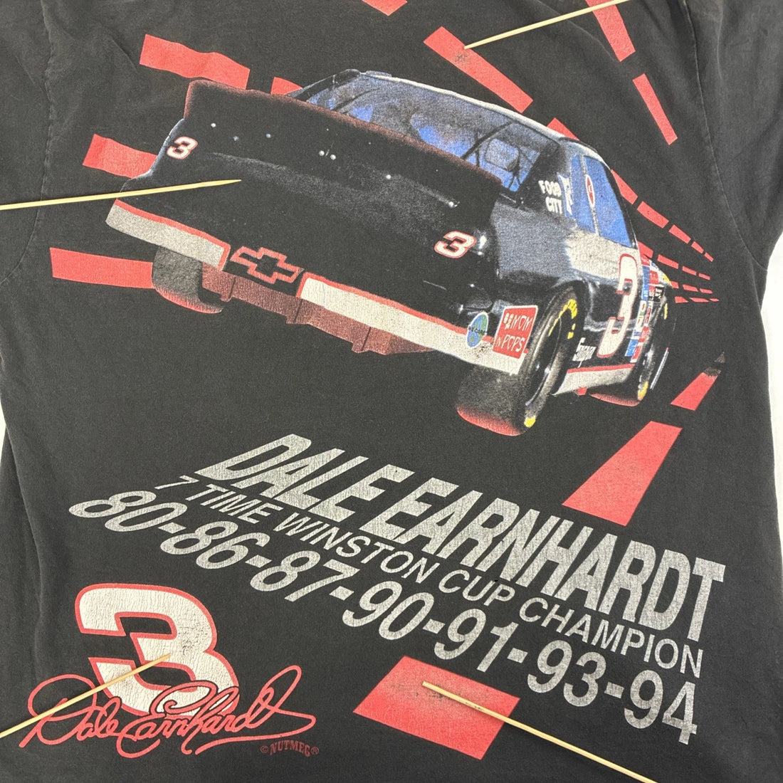 Vintage Dale Earnhardt Nutmeg Racing T-Shirt Size XL All Over Print