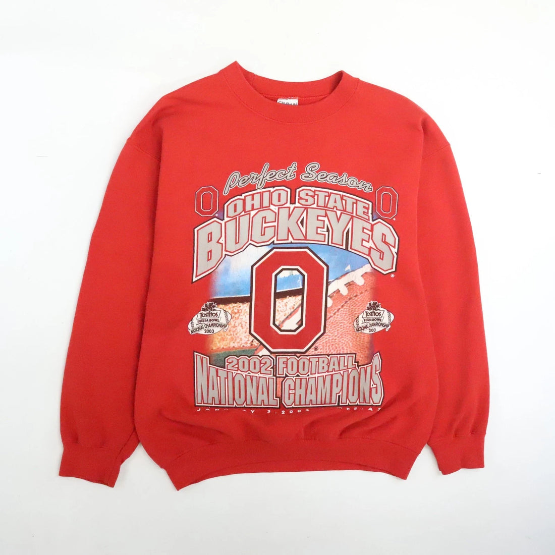 Vintage Ohio State Buckeyes Football National Champs Sweatshirt Medium 2002 NCAA
