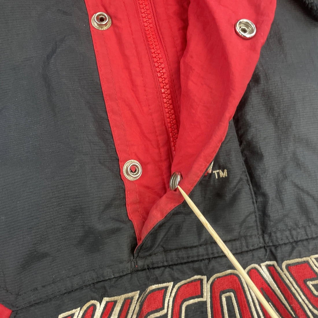 Vintage Wisconsin Badgers Pullover Starter Puffer Jacket XL 90s NCAA