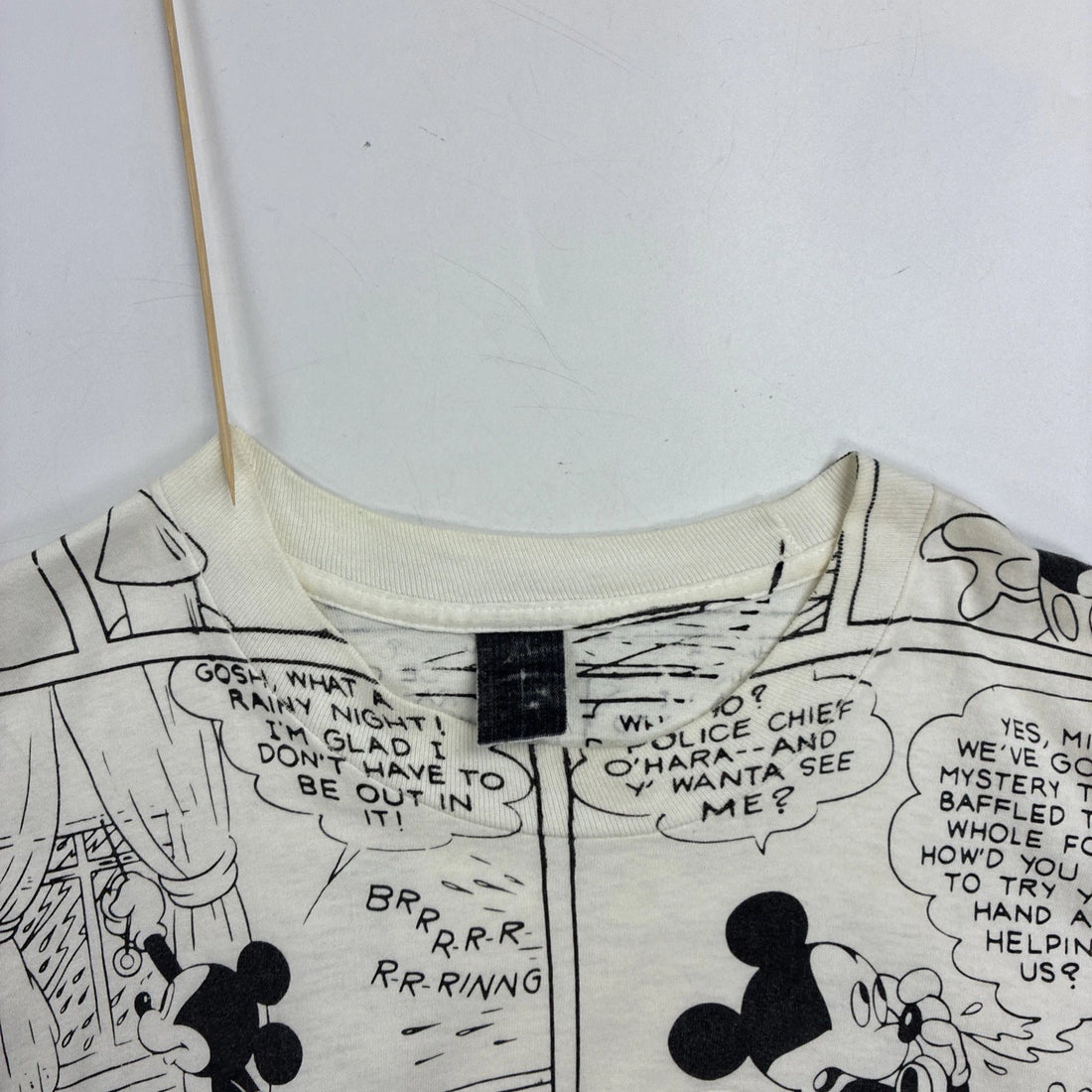 Vintage Mickey Mouse Florida Comic Strip Disney T-Shirt XL All Over Print 90s