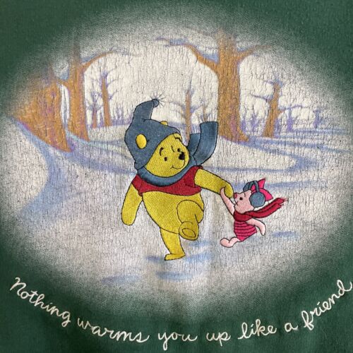 Vintage Winnie The Pooh Disney Crewneck Sweatshirt Size XL Embroidered 90s