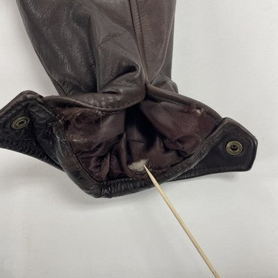 Vintage Banana Republic Adventure Outfitters Leather Bomber Jacket Size 36 Brown