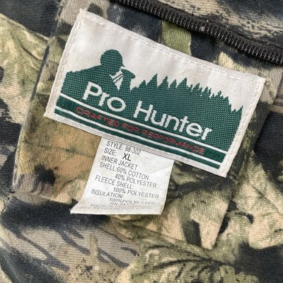 Vintage Pro Hunter Break Up Camo Bomber Jacket Size XL Reversible