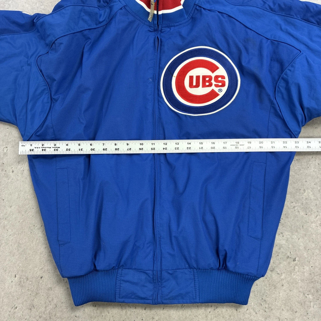 Chicago Cubs Majestic Dugout Bomber Jacket Size Medium MLB