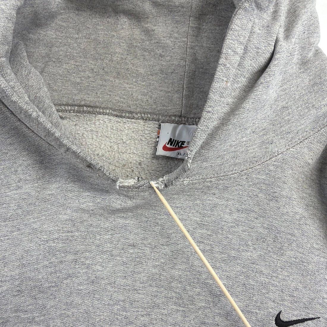 Vintage Nike Sweatshirt Hoodie Size XL Gray Distressed 90s