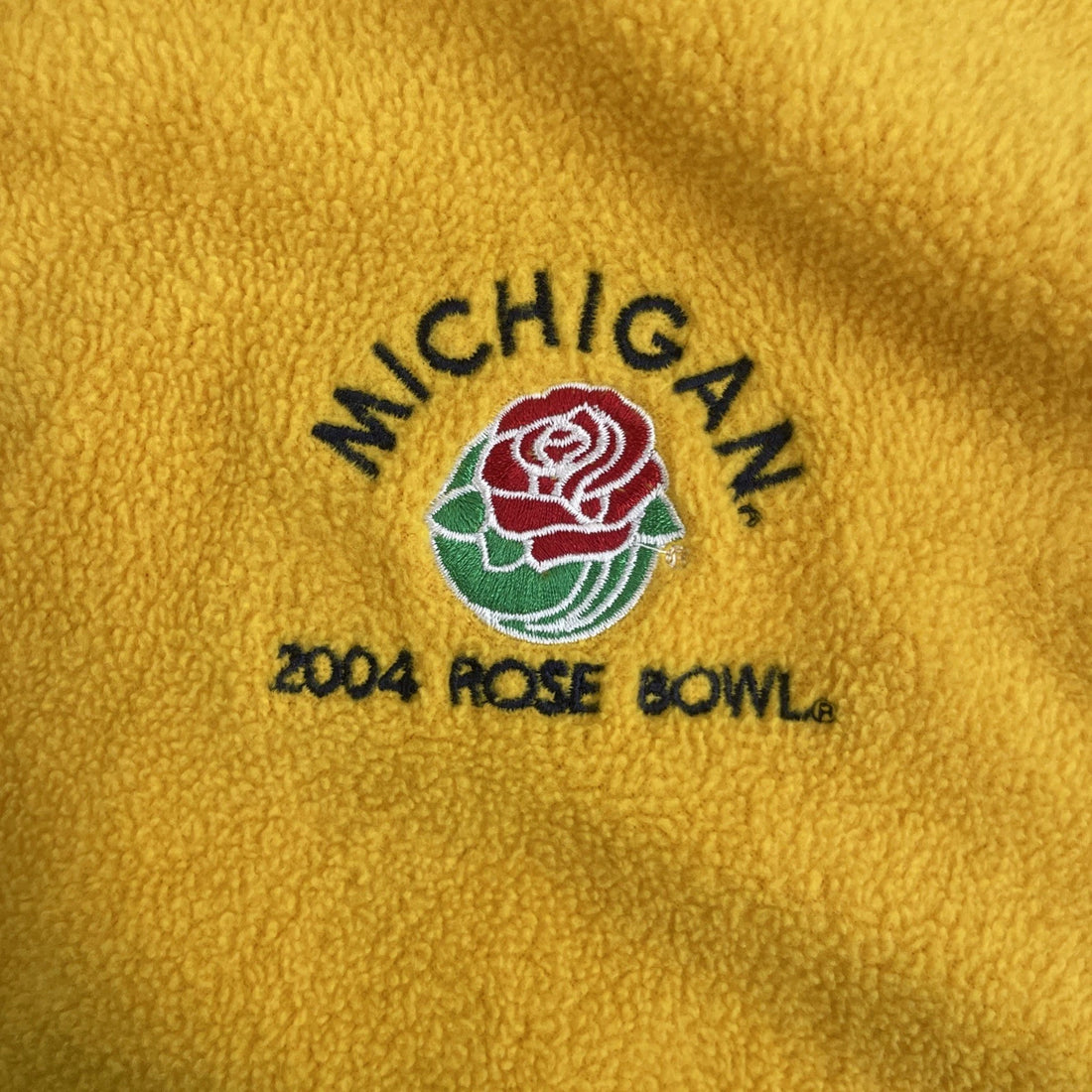 Vintage Michigan Wolverines 2004 Rose Bowl Fleece Vest Jacket Size XL NCAA