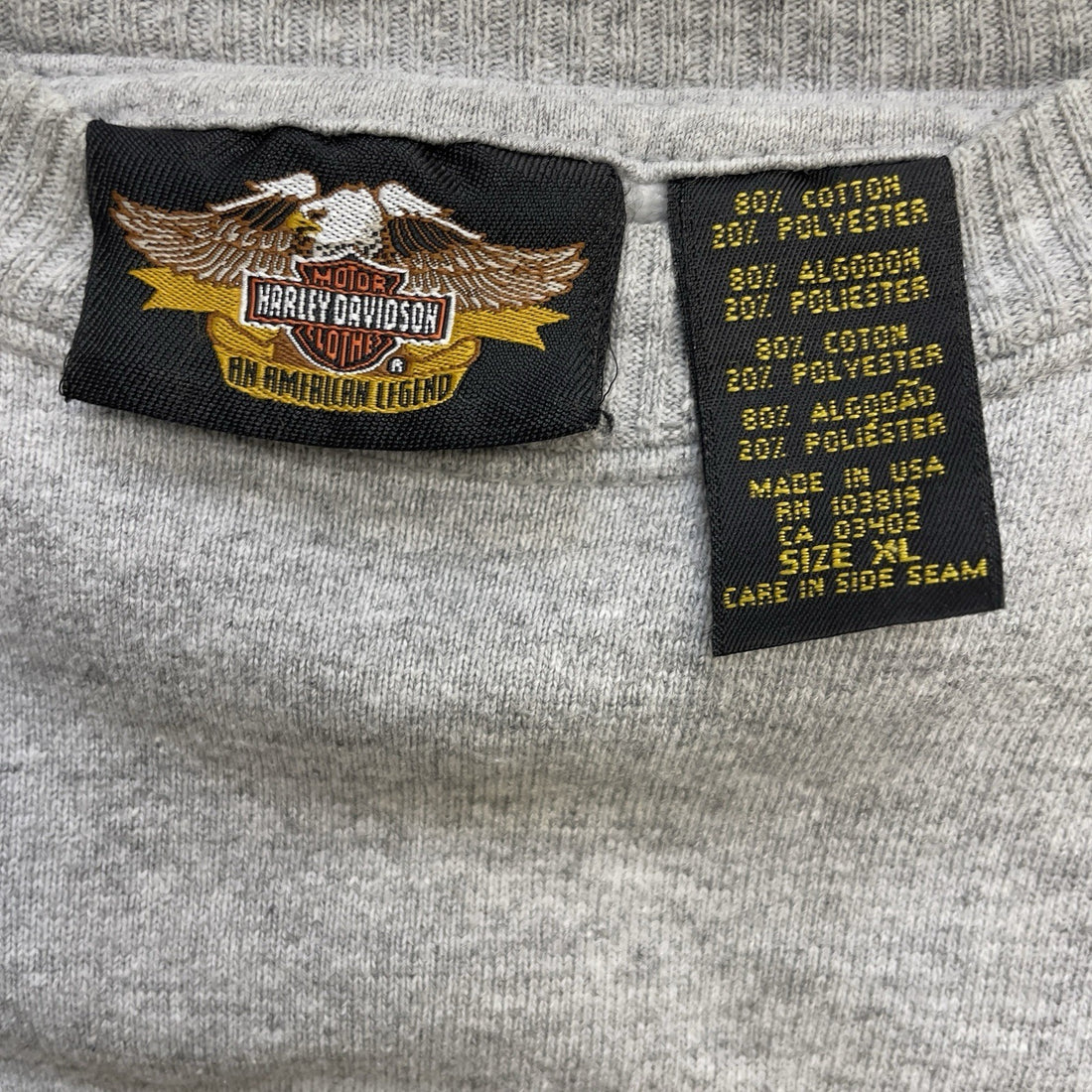 Vintage Harley Davidson Motorcycles Crewneck Sweatshirt Size XL Embroidered