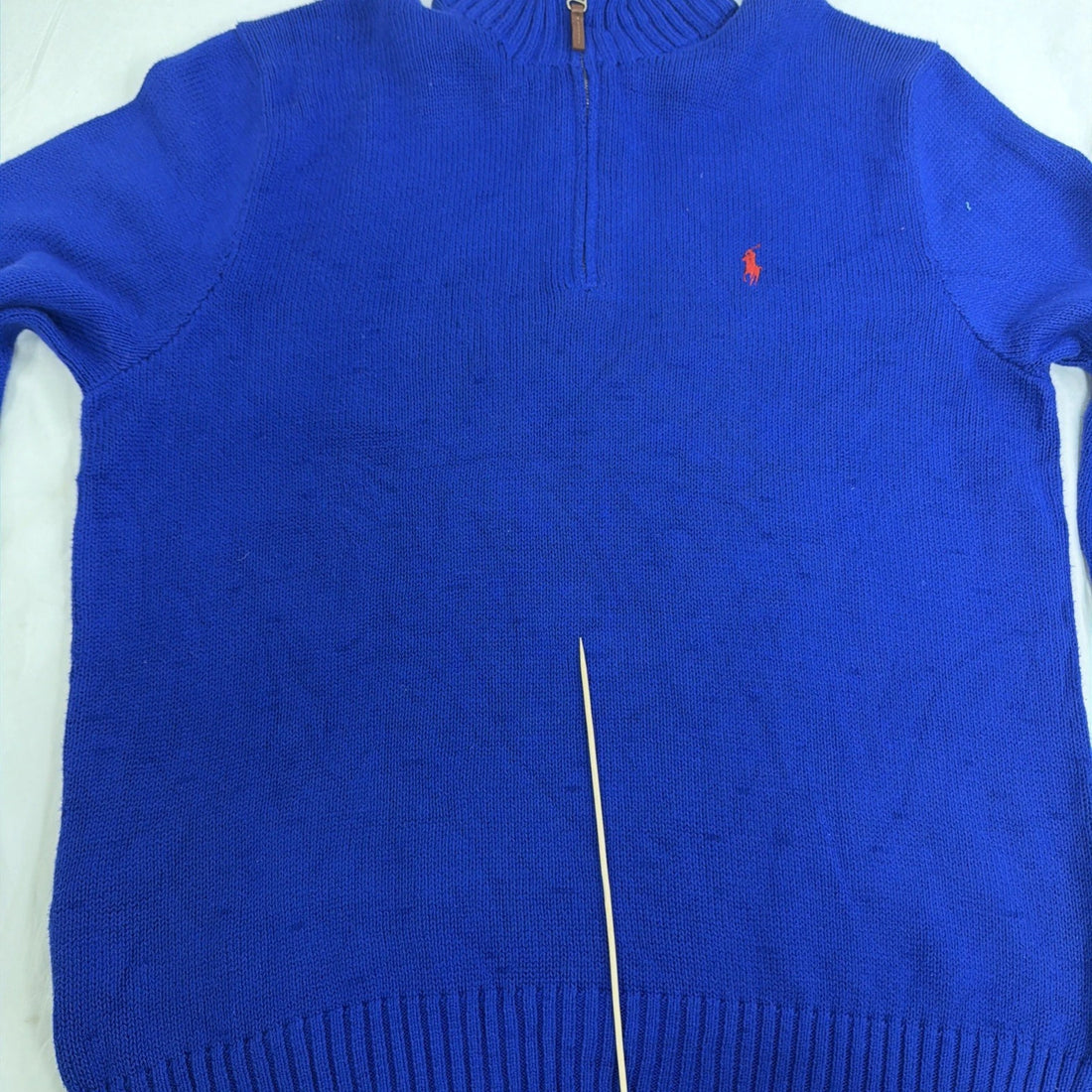 Vintage Polo Ralph Lauren 1/4 Zip Pullover Sweater Size Large Blue