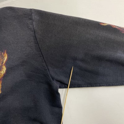Vintage Harley Davidson Flame Eagle Skull Full Zip Sweatshirt Hoodie XL