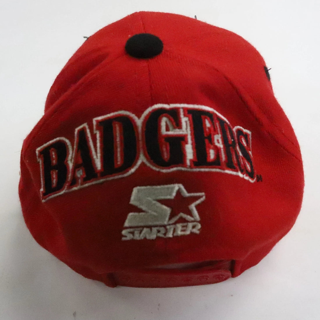 Vintage Wisconsin Badgers Blockhead Wool Starter Snapback Hat Cap OSFA 90s NCAA