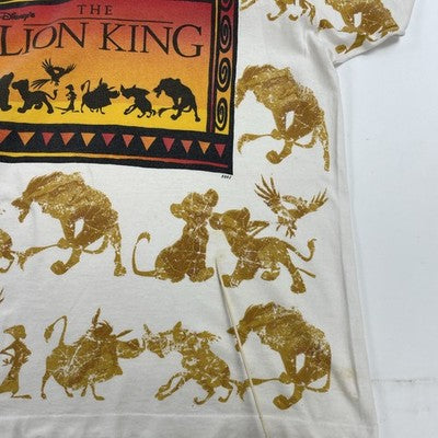 Vintage The Lion King Disney T-Shirt Size XL All Over Print 90s