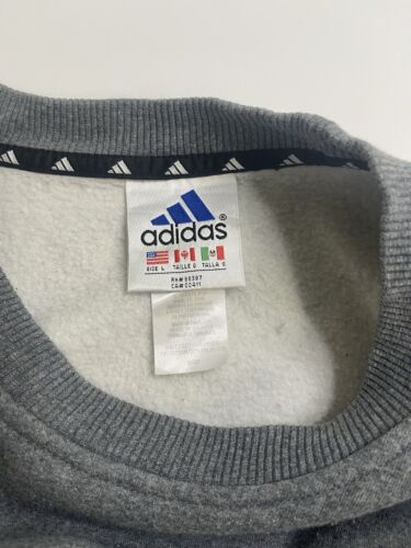 Vintage Adidas Crewneck Sweatshirt Size Large Gray