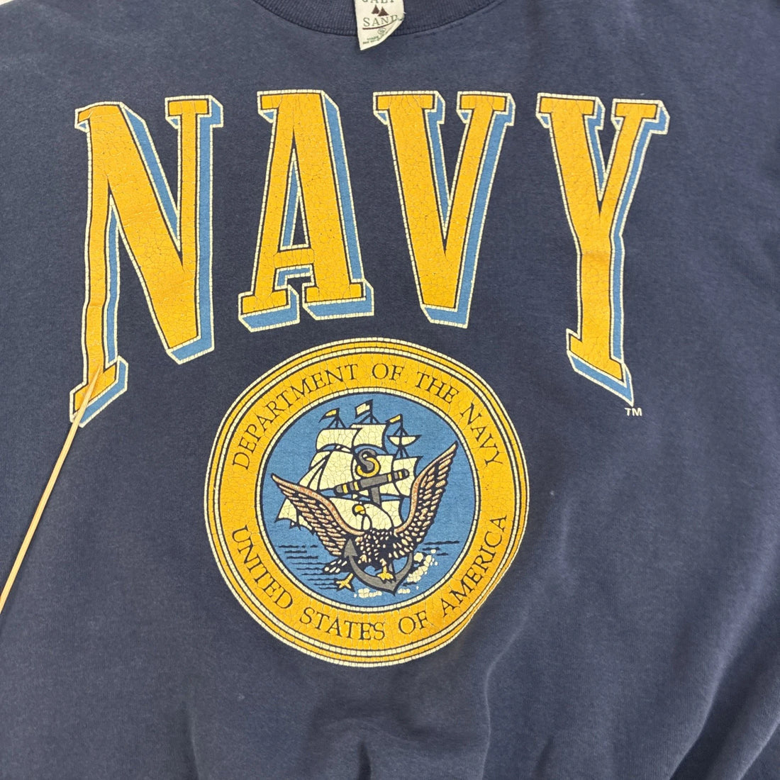 Vintage US Navy USN Crest Crewneck Sweatshirt Size XL 90s