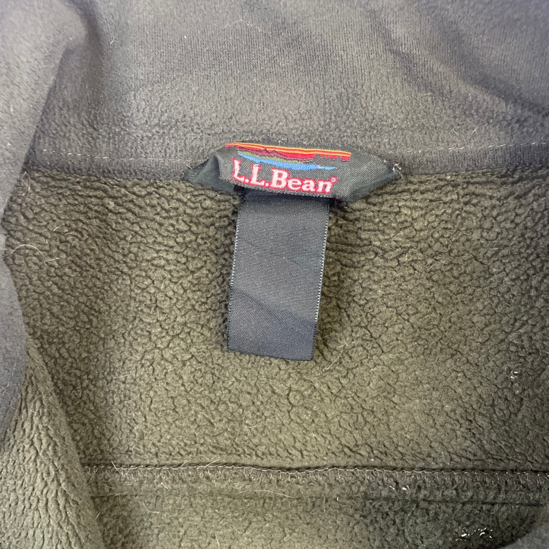 Vintage L.L. Bean Full Zip Fleece Jacket Size Large Green