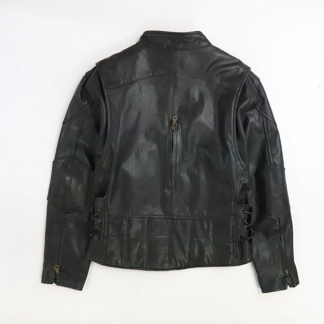 Leather Cafe Racer Motorcycle Jacket Womens Size Medium