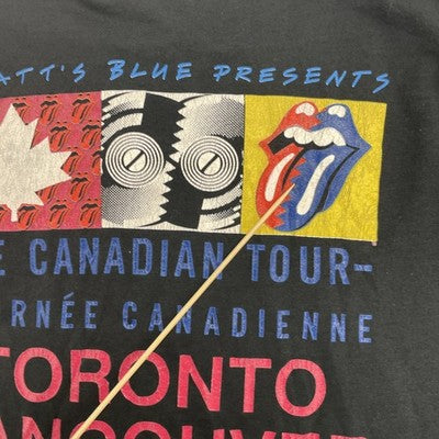Vintage The Rolling Stones Canadian Tour T-Shirt Size Medium 1989 80s