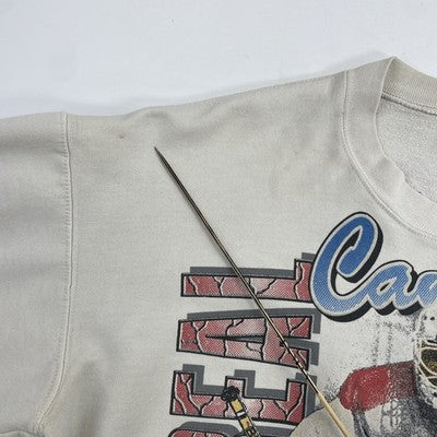 Vintage Montreal Canadiens Bulletin Sweatshirt Size Large All Over Print 90s NHL