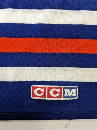 Vintage Edmonton Oilers CCM Maska Jersey Size XL Blue 90s NHL