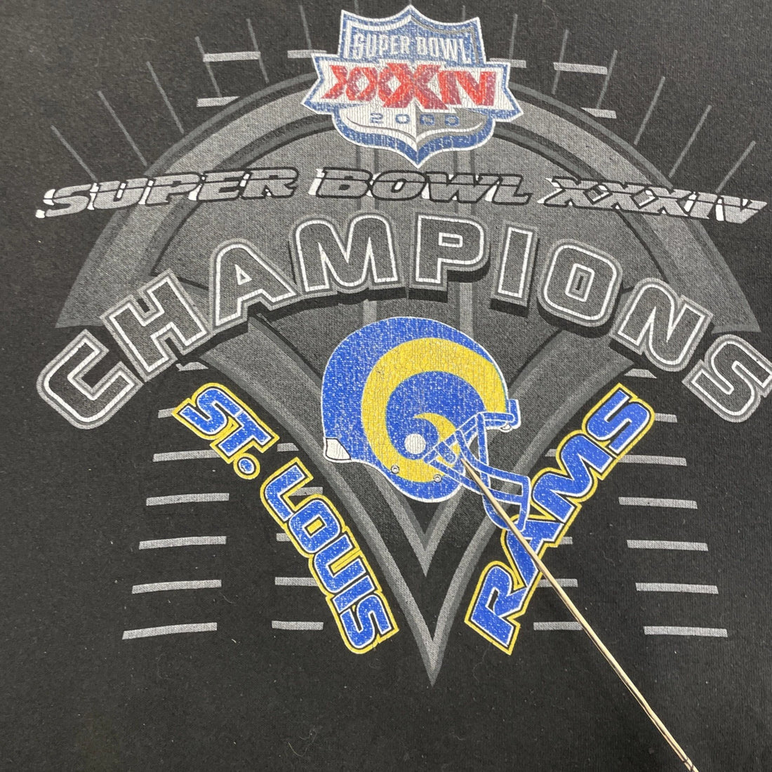 Vintage St. Louis Rams Super Bowl XXXIV Champs Sweatshirt 2XL NFL