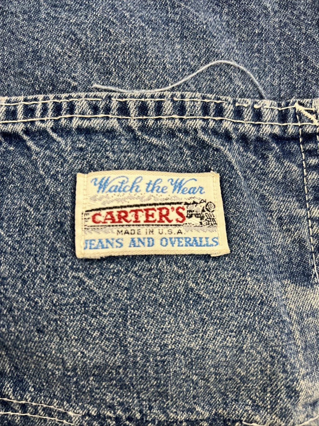 Vintage Carter's Watch The Wear Denim Jeans Pants Size Small