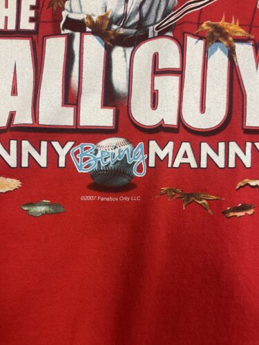 Manny Ramirez The Fall Guy October Baseball T-Shirt Size 2XL Red 2007 MLB