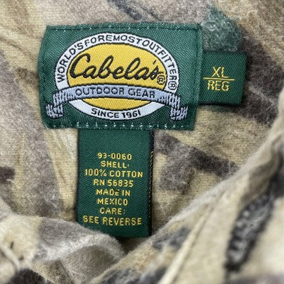 Vintage Cabela's Advantage Camo Button Up Shirt Size XL
