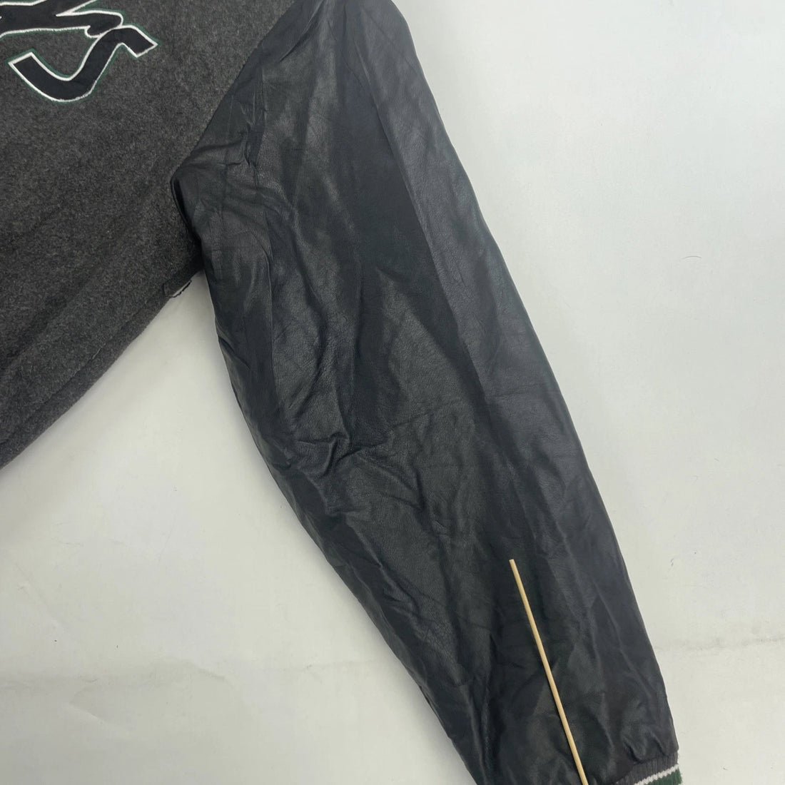 Green Bay Packers Faux Leather Varsity Jacket Size Large NFL