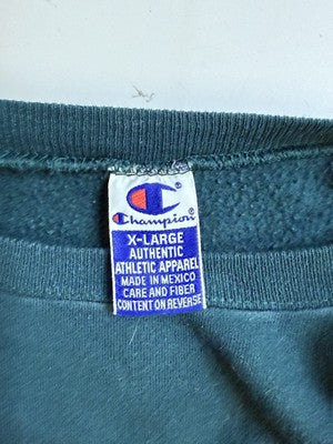 Vintage Champion Crewneck Sweatshirt Size XL Teal 90s