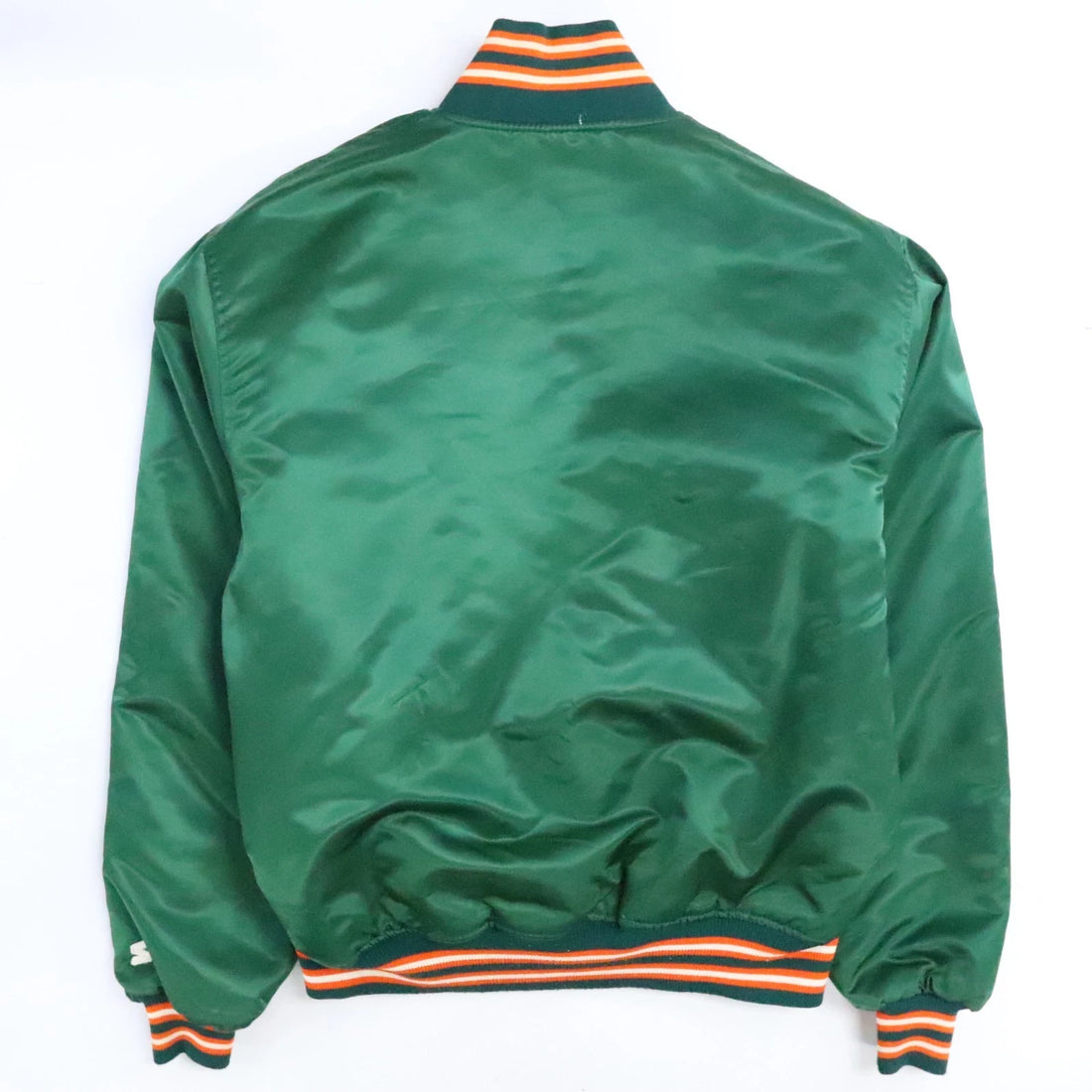 Vintage Miami Hurricanes Starter Satin Bomber Jacket Size XL NCAA