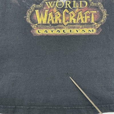 Vintage World Of Warcraft Cataclysm Blizzard PC Game Promo T-Shirt Size XL