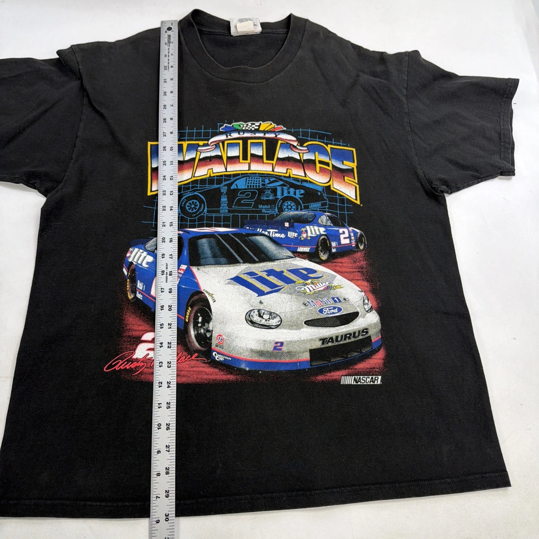 Vintage Rusty Wallace Racing T-Shirt Size XL NASCAR