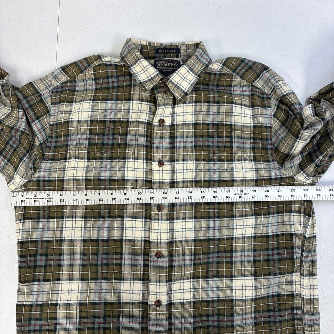 Pendleton Hawthorne Plaid Button Up Shirt Size Large