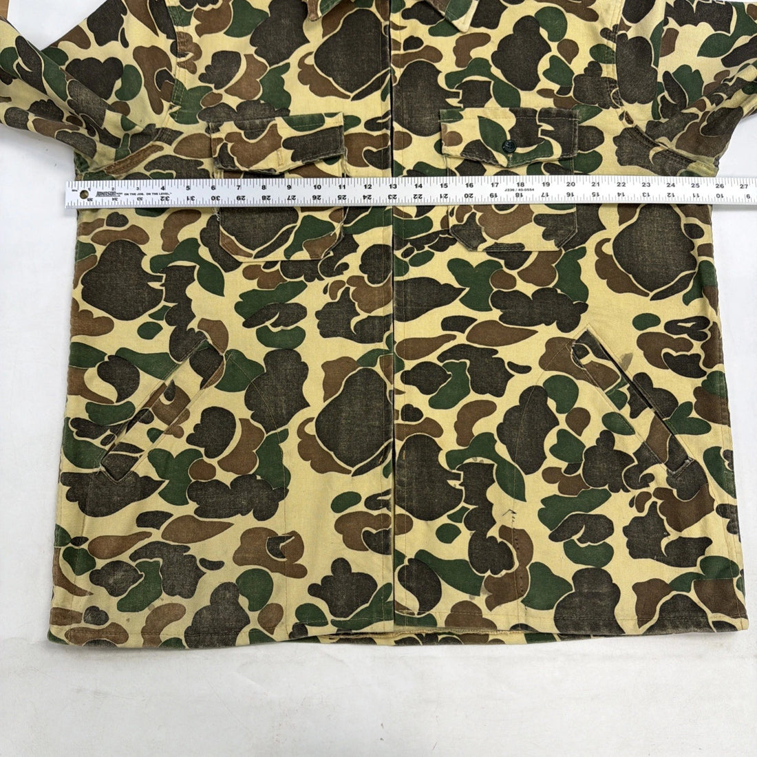Vintage Deerskin Duck Camo Light Hunting Shirt Jacket Size XL Talon Zip