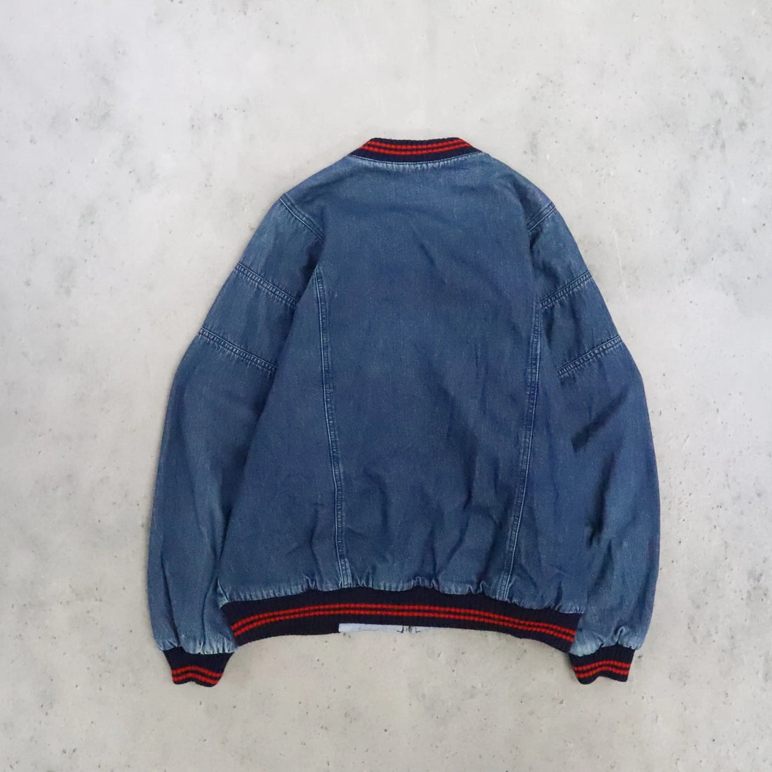 Vintage F1 Racing Powered By Honda Denim Bomber Jacket Size 52