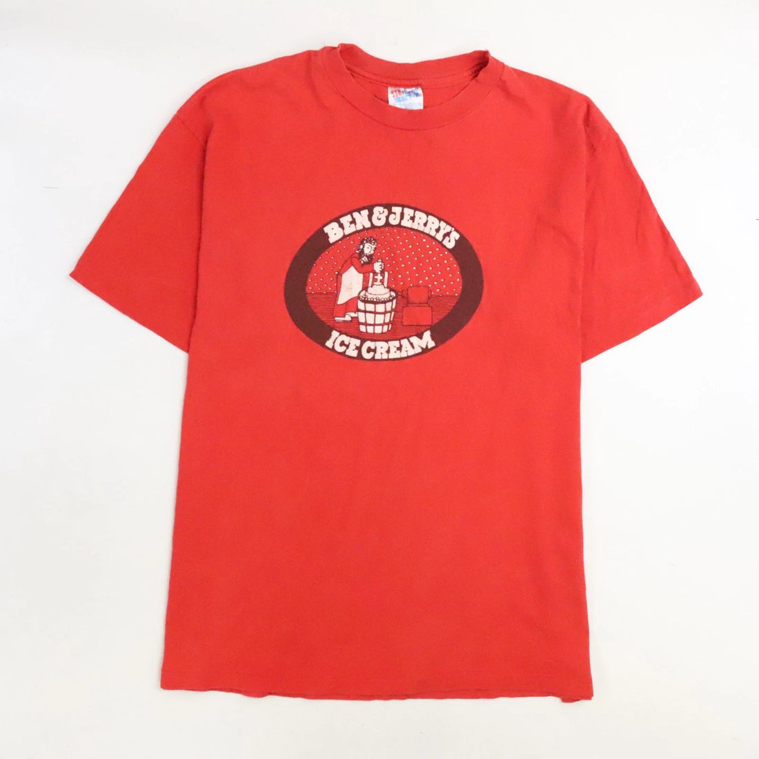 Vintage Ben & Jerry's Ice Cream Vermont's Finest T-Shirt Size XL Red 90s
